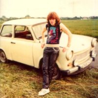 Frank und sein Pappauto anno 1986